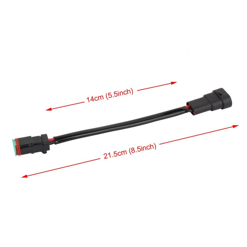 TOMALL 9005 9006 to Deutsch DT DTP 2 pin Connectors Wiring Harness for Light Bulb Converter Work Light Bar Retrofit Socket Adapter - Image 2